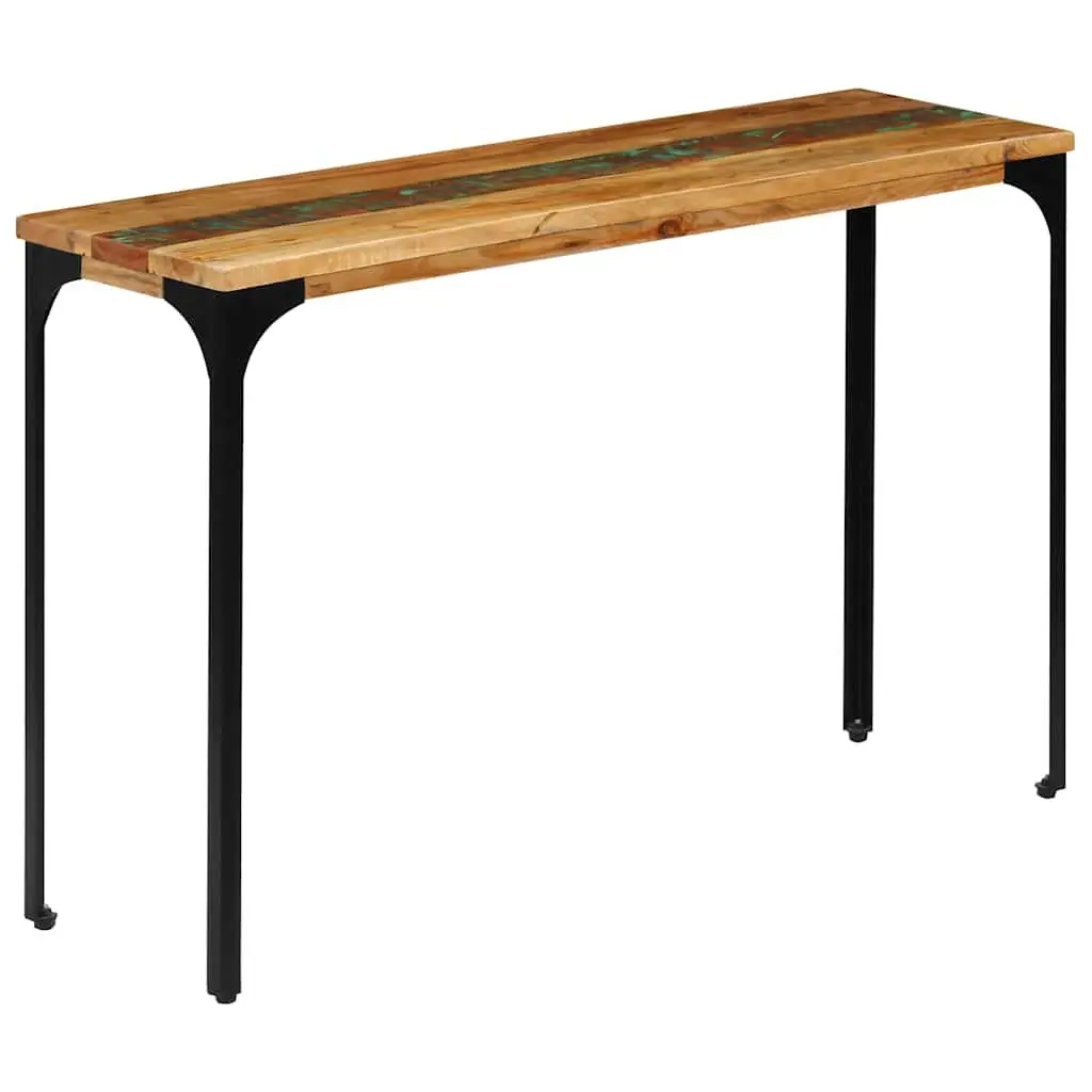 Console Table Solid Reclaimed Wood 120x35x76cm Accent End Table Power-Coated Steel Frame