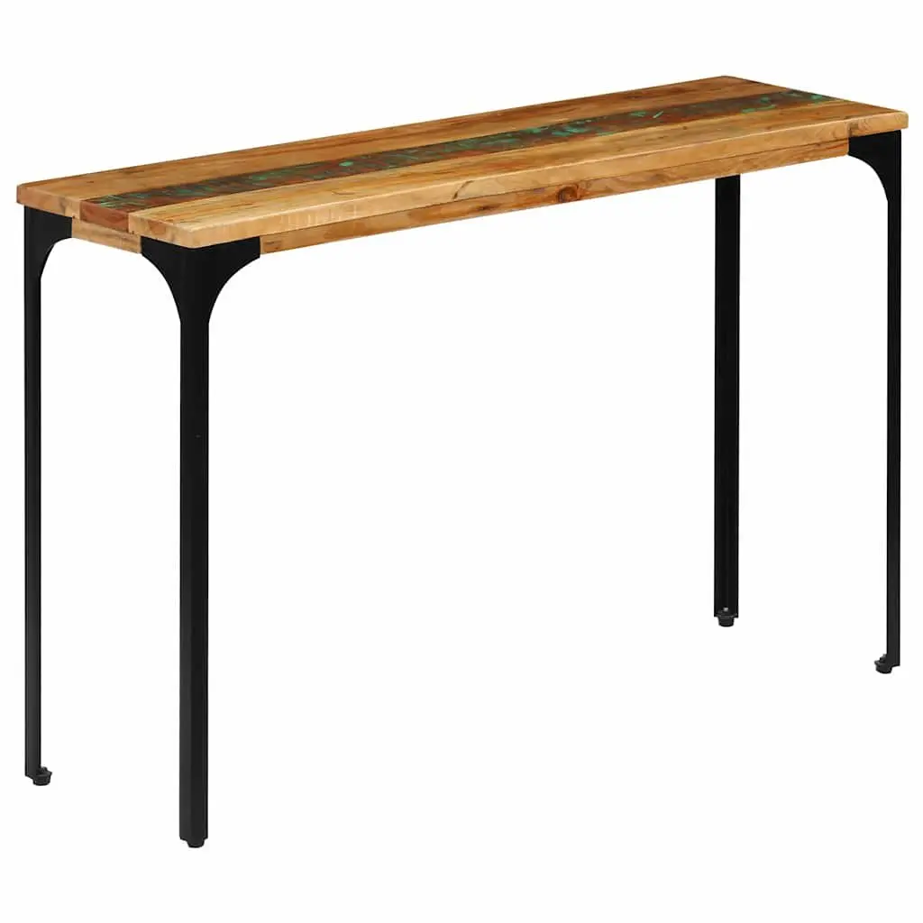 Console Table Solid Reclaimed Wood 120x35x76cm Accent End Table Power-Coated Steel Frame