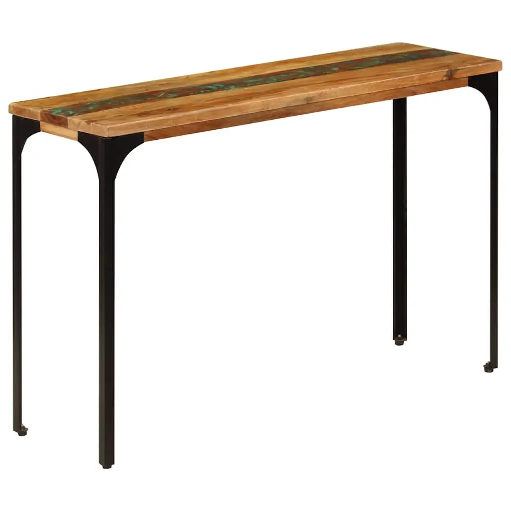 Console Table Solid Reclaimed Wood 120x35x76cm Accent End Table Power-Coated Steel Frame