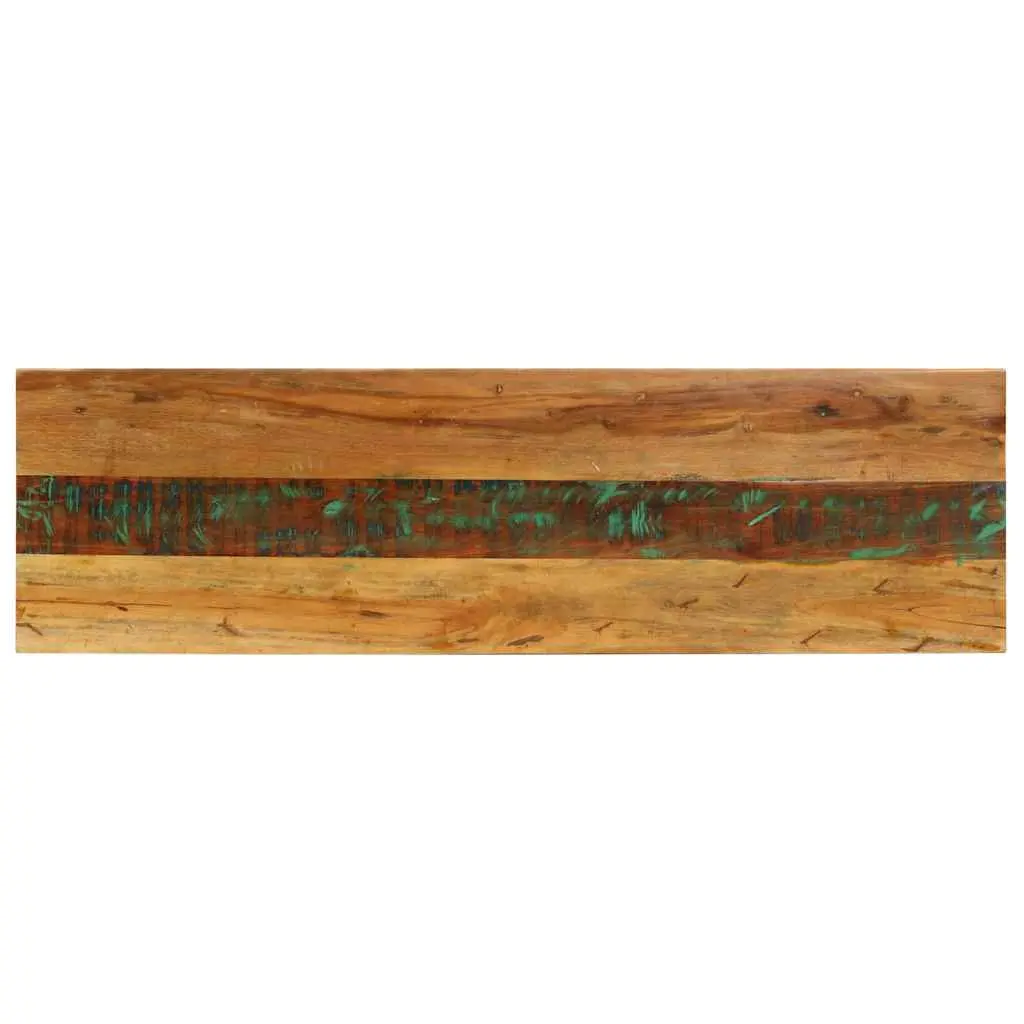 Console Table Solid Reclaimed Wood 120x35x76cm Accent End Table Power-Coated Steel Frame