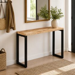 Solid Wood Mango Console Table 120x35x76cm