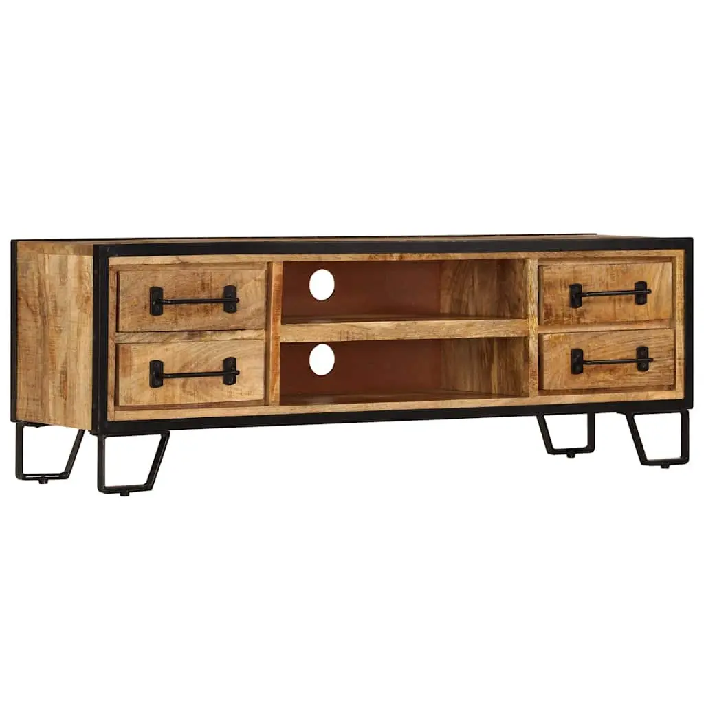 Solid Mango Wood TV Cabinet 120x30x40cm