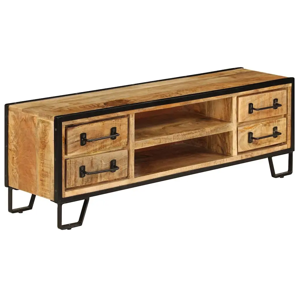Solid Mango Wood TV Cabinet 120x30x40cm