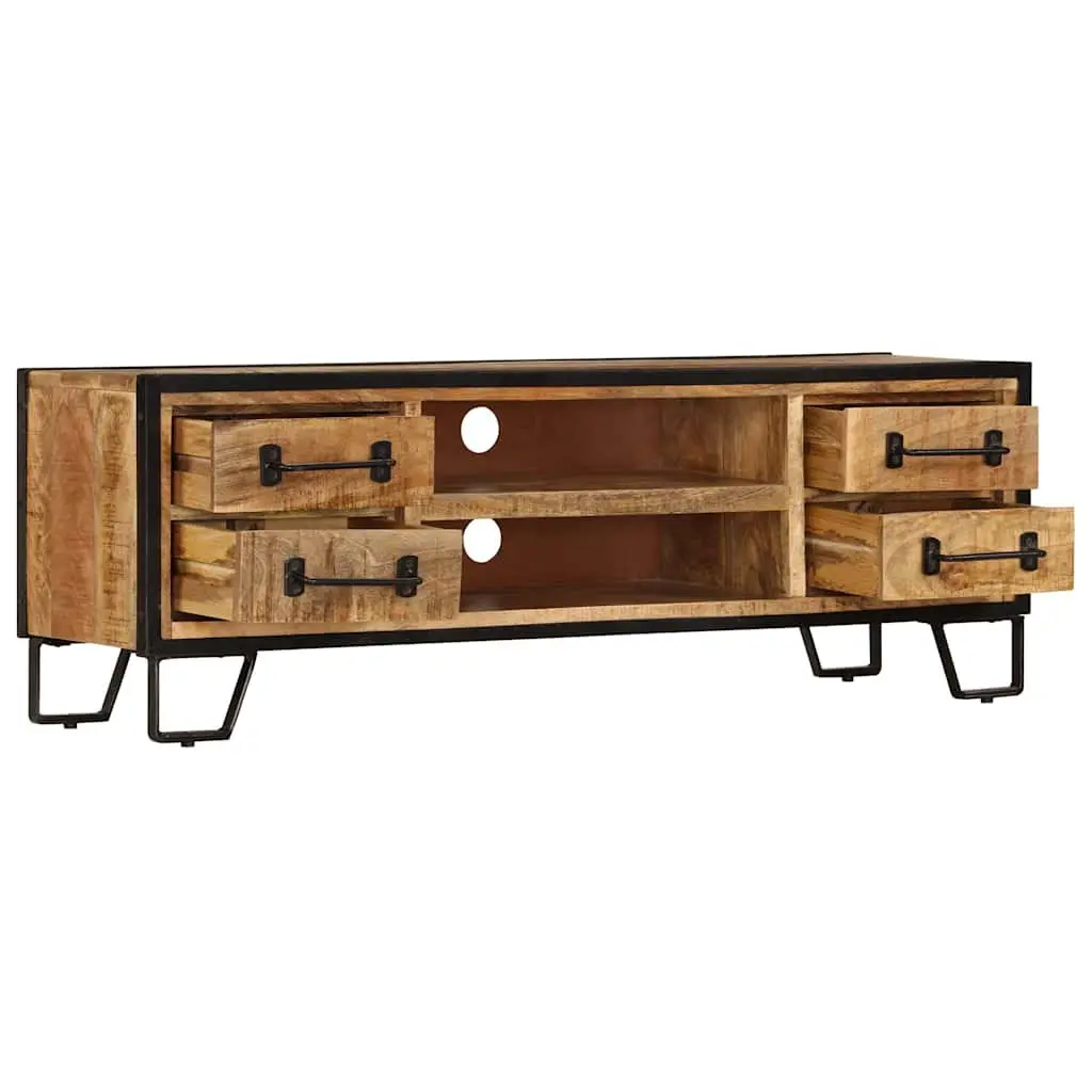 Solid Mango Wood TV Cabinet 120x30x40cm
