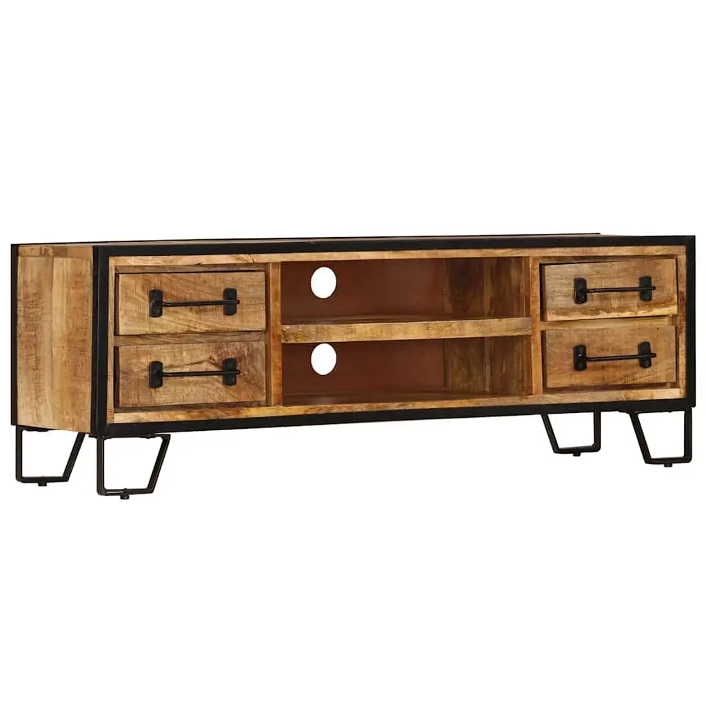 Solid Mango Wood TV Cabinet 120x30x40cm
