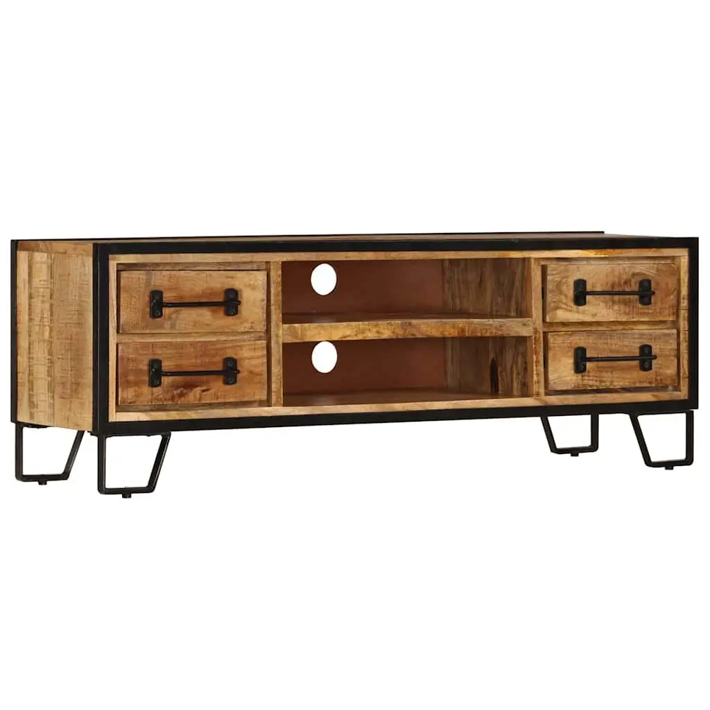 Solid Mango Wood TV Cabinet 120x30x40cm