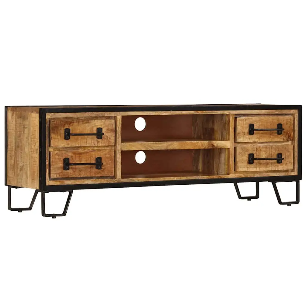 Solid Mango Wood TV Cabinet 120x30x40cm