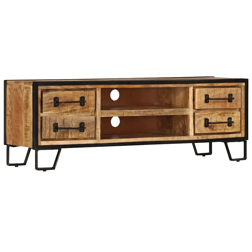Solid Mango Wood TV Cabinet 120x30x40cm