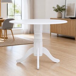 White Dining Table 106cm for Cozy Kitchens