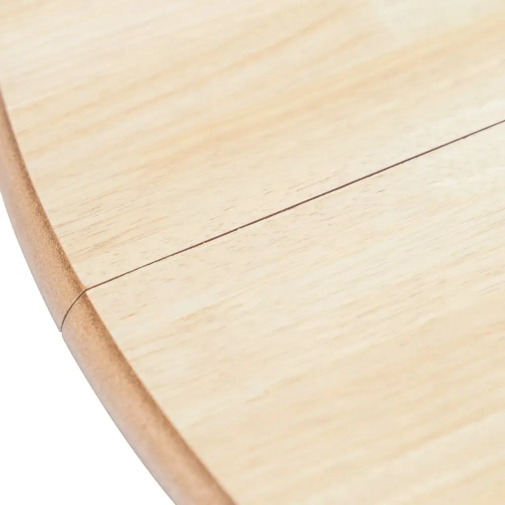 Dining Table White Brown 106cm Kitchen Solid Rubber Wood Modern Design Furniture
