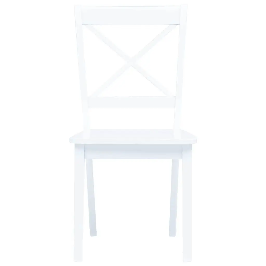 Dining Chairs Set of 4 White Kitchen Seating Ergonomic Design Wooden Furniture