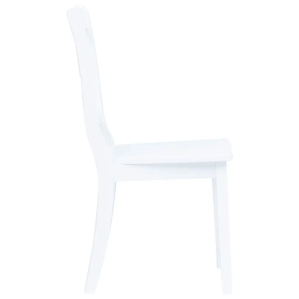 Dining Chairs Set of 4 White Kitchen Seating Ergonomic Design Wooden Furniture