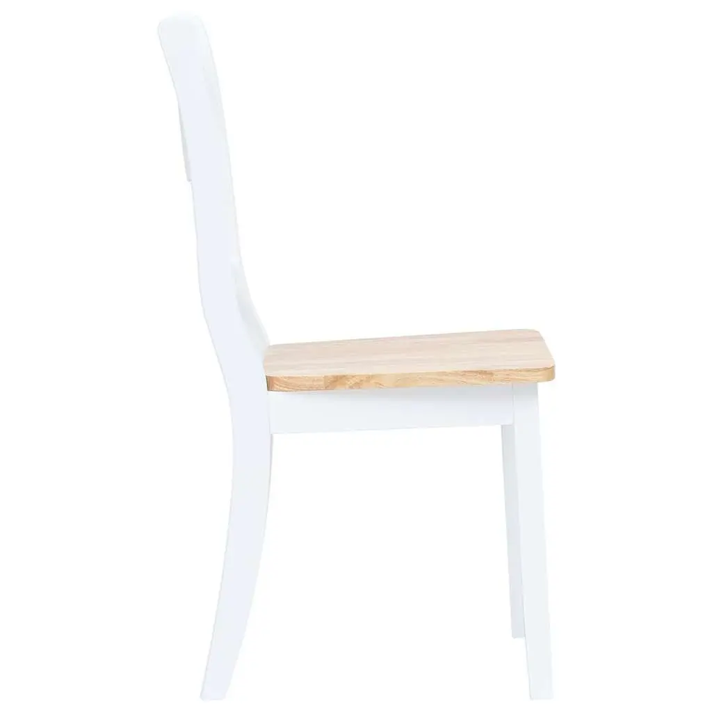 Set of 2 White Dining Chairs for Kitchen Comfort