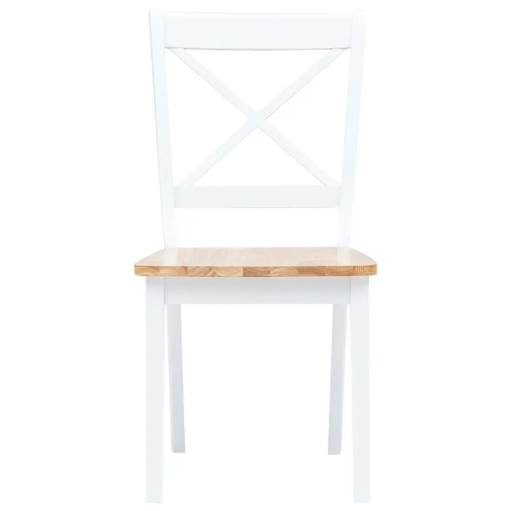 4 Piece Set White Ergonomic Dining Chairs Wooden Frame Kitchen Furniture