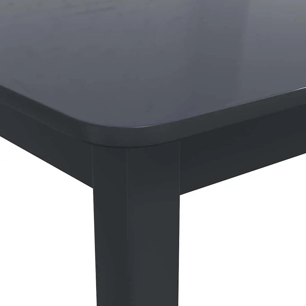 Black Dining Table in Solid Rubber Wood 114x71x75 cm