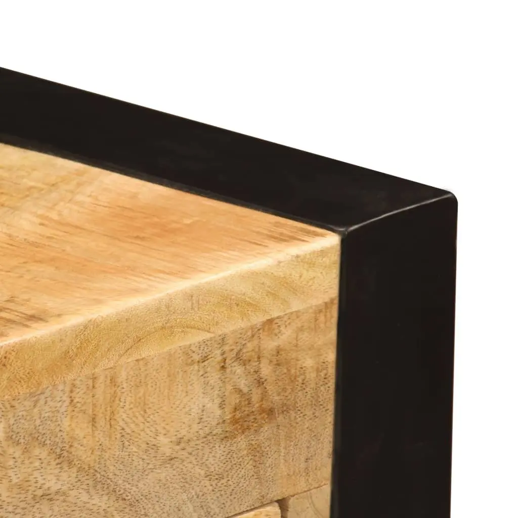 Solid Mango Wood Desk with 2 Drawers 110x50x77 cm Brown Office Computer Table