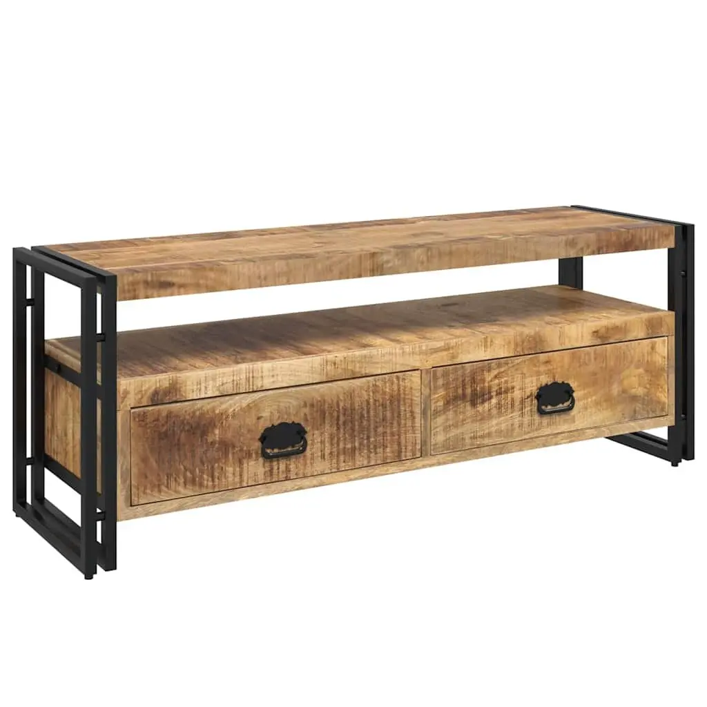 TV Cabinet Vintage Style 120x35x45 cm Solid Mango Wood Brown Storage Unit
