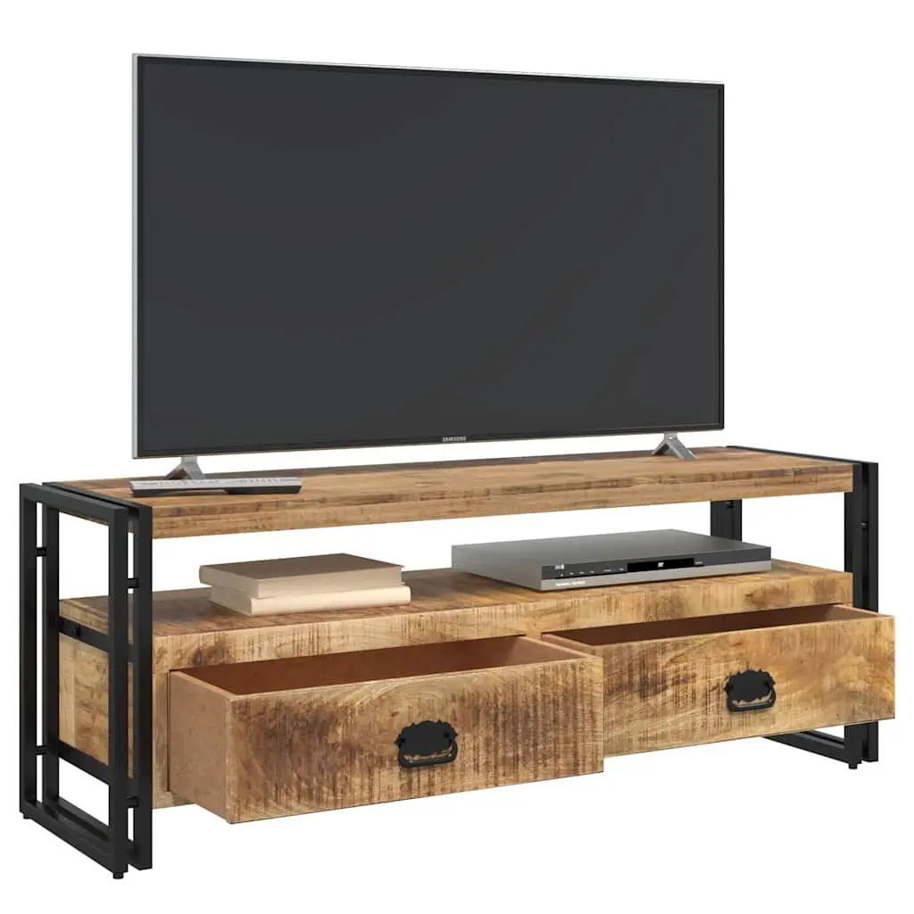 TV Cabinet Vintage Style 120x35x45 cm Solid Mango Wood Brown Storage Unit