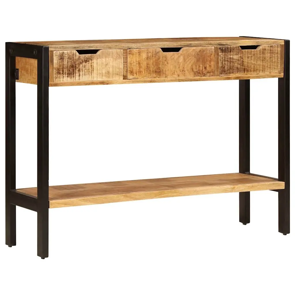 Mango Wood Sideboard with 3 Drawers 110x35x75 cm