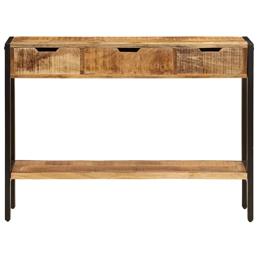 Mango Wood Sideboard with 3 Drawers 110x35x75 cm