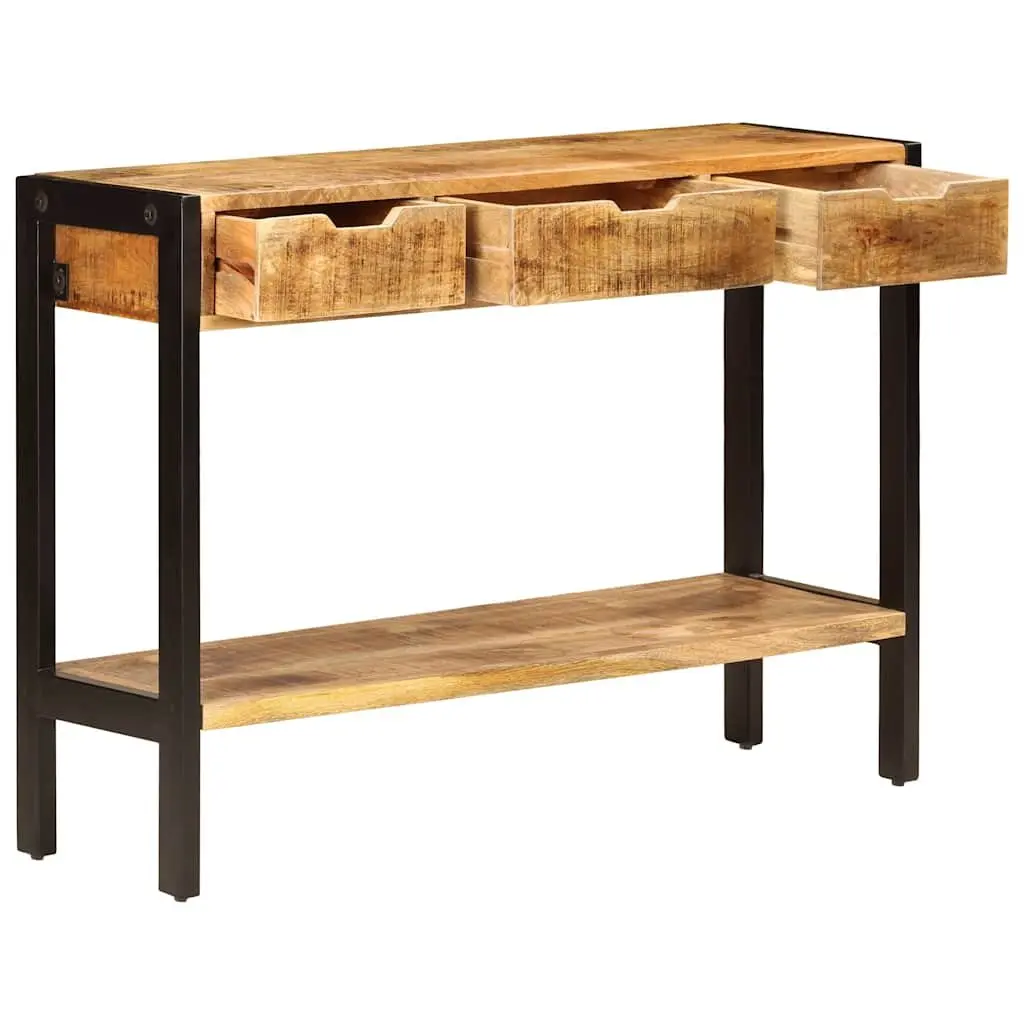 Mango Wood Sideboard with 3 Drawers 110x35x75 cm