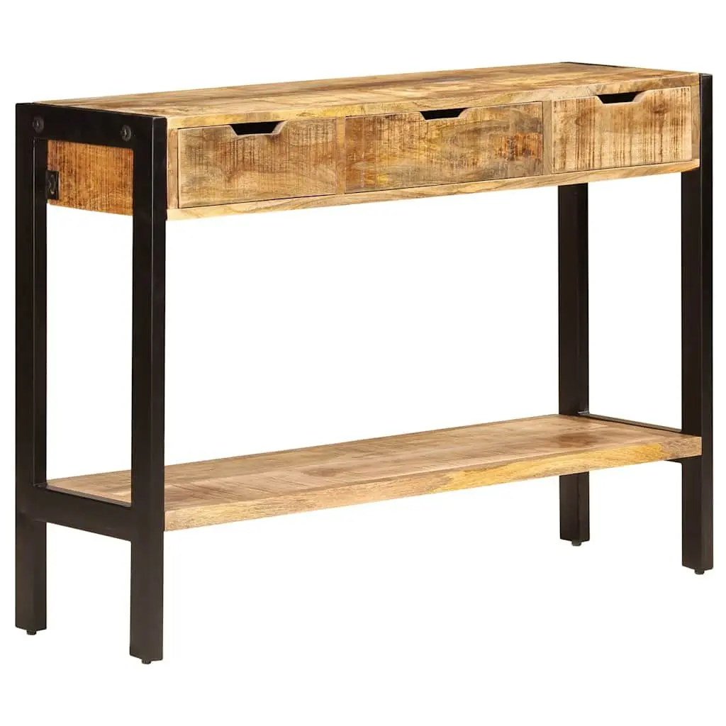Mango Wood Sideboard with 3 Drawers 110x35x75 cm