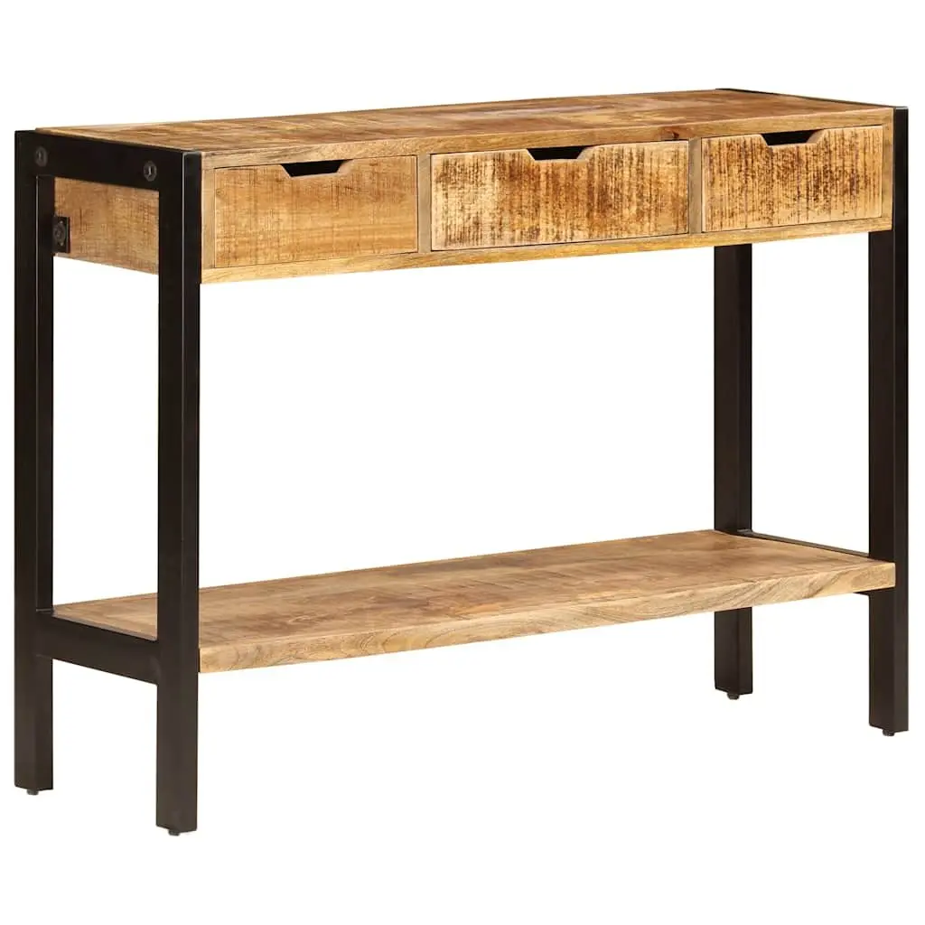 Mango Wood Sideboard with 3 Drawers 110x35x75 cm
