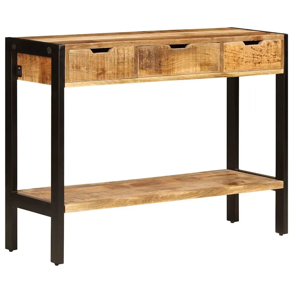 Mango Wood Sideboard with 3 Drawers 110x35x75 cm