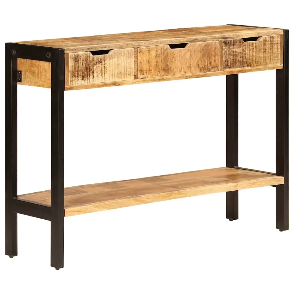 Mango Wood Sideboard with 3 Drawers 110x35x75 cm