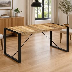 Solid Mango Wood Dining Table 160x80x75cm