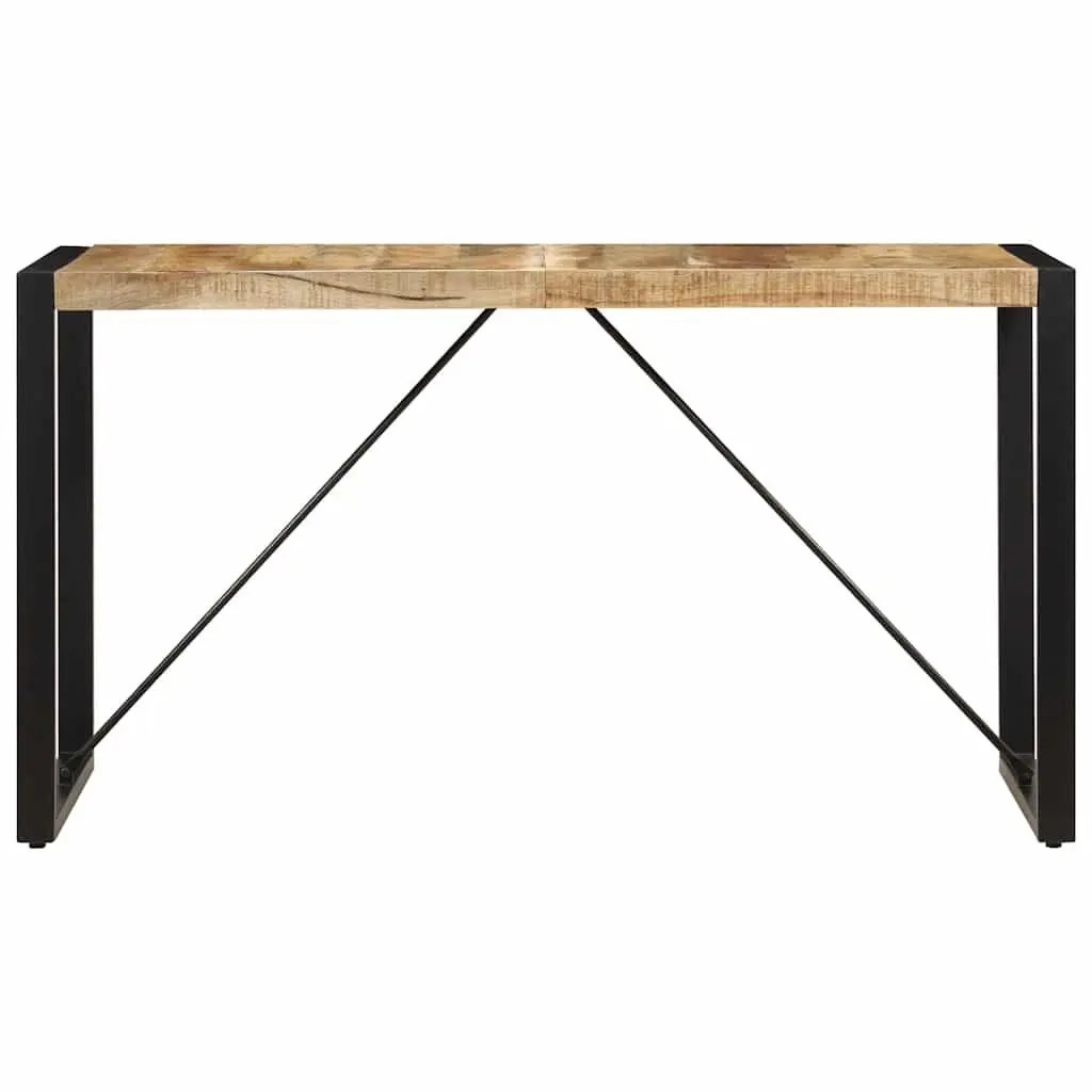 Solid Mango Wood Dining Table 140x70x75cm in Brown