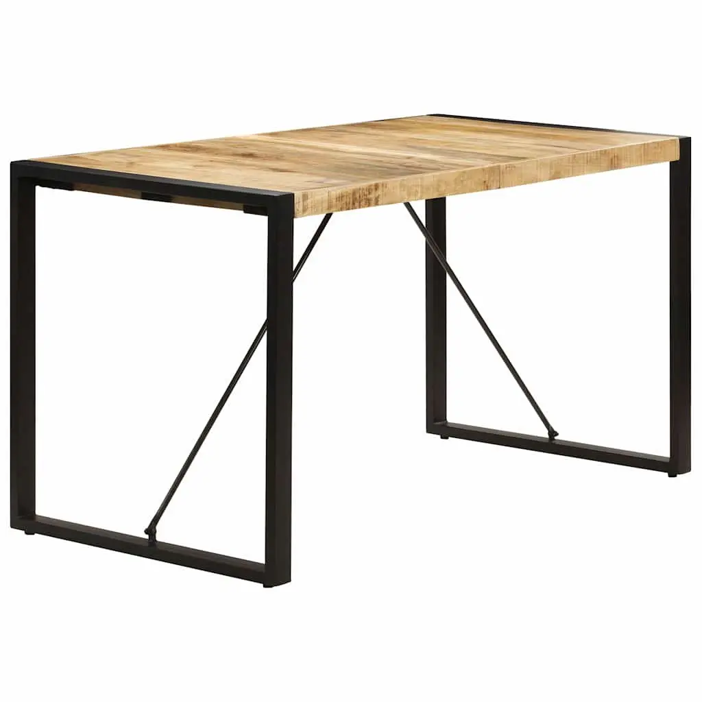 Solid Mango Wood Dining Table 140x70x75cm in Brown
