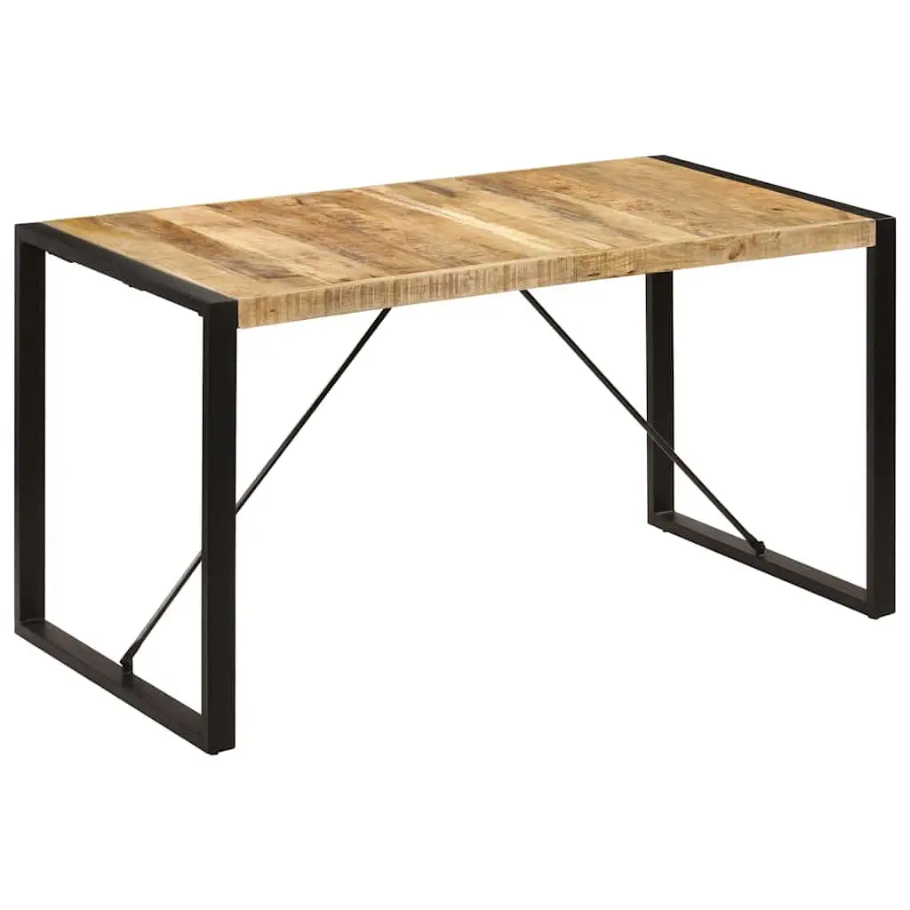 Solid Mango Wood Dining Table 140x70x75cm in Brown