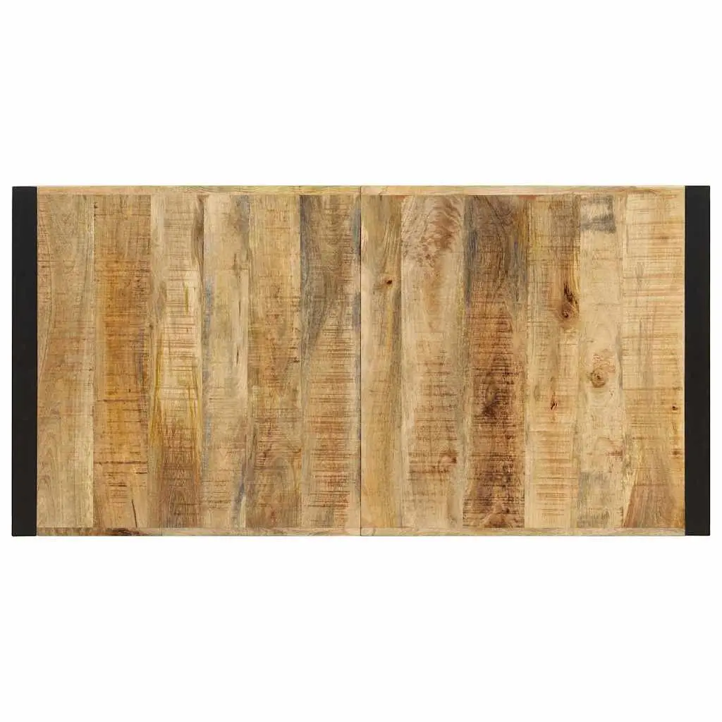 Solid Mango Wood Dining Table 140x70x75cm in Brown