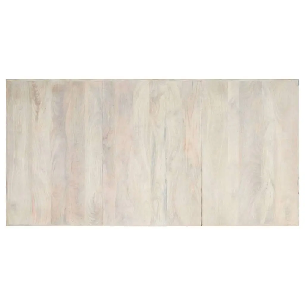 Dining Table Modern Style 200x100x75 cm Solid Mango Wood White