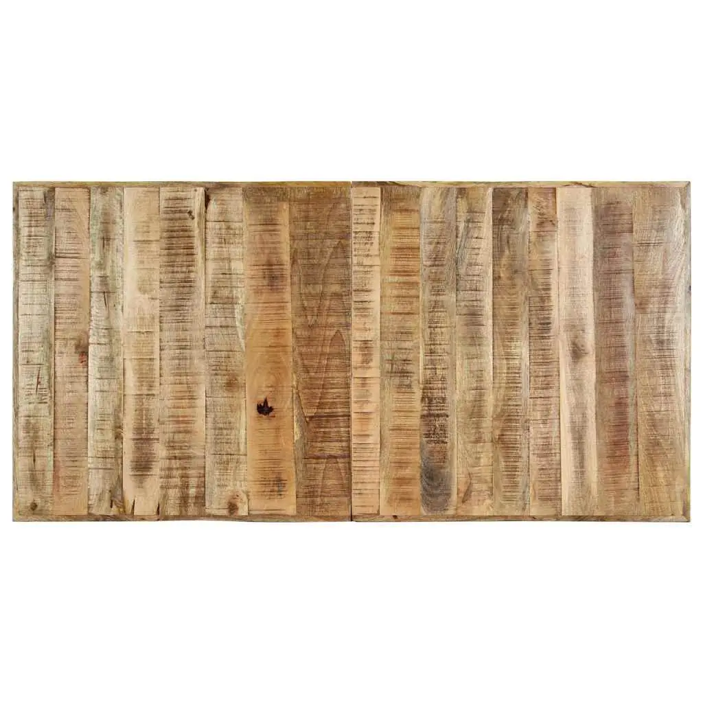 Dining Table Industrial Style 160x80x75 cm Solid Rough Mango Wood