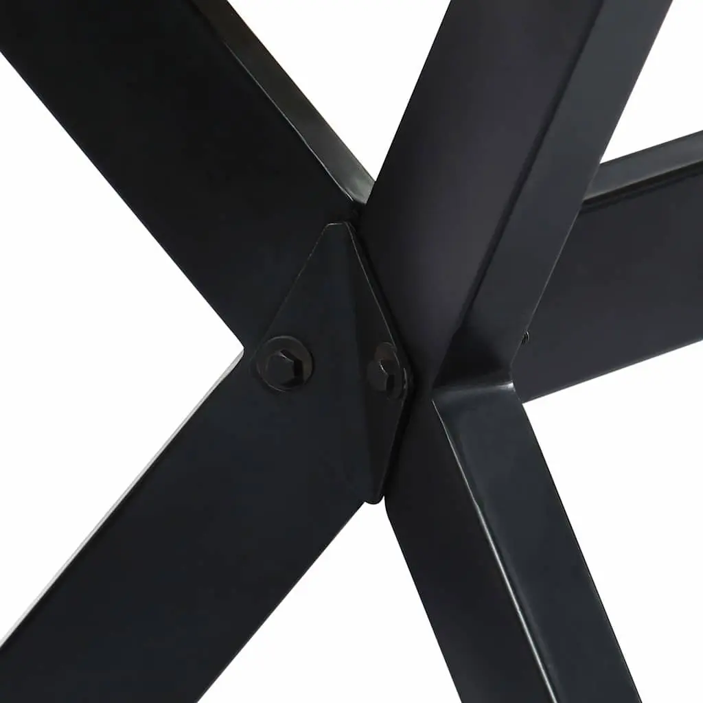 Dining Table Industrial Style 160x80x75 cm Solid Rough Mango Wood