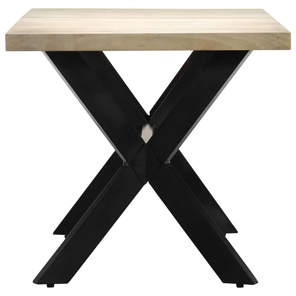 Dining Table White 160x80x75 cm Solid Mango Wood Kitchen Furniture