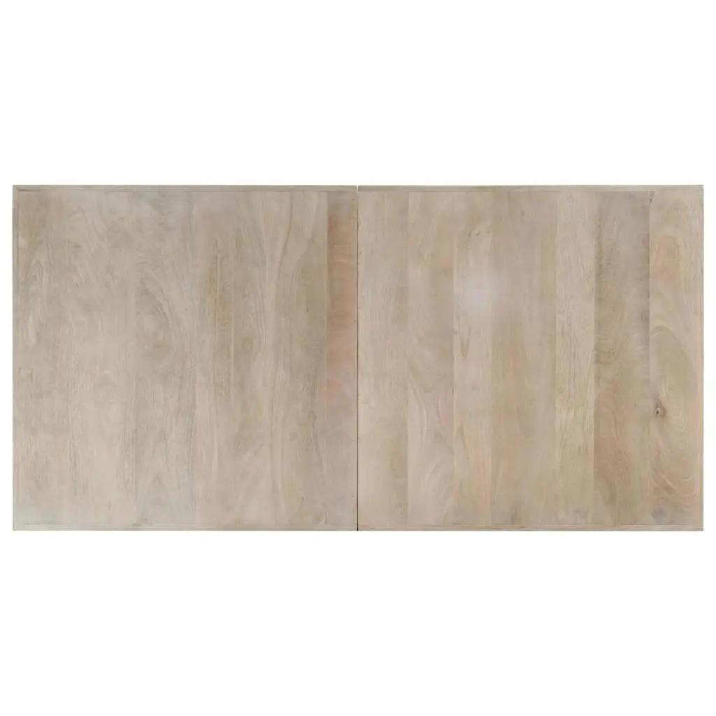 Dining Table White 160x80x75 cm Solid Mango Wood Kitchen Furniture