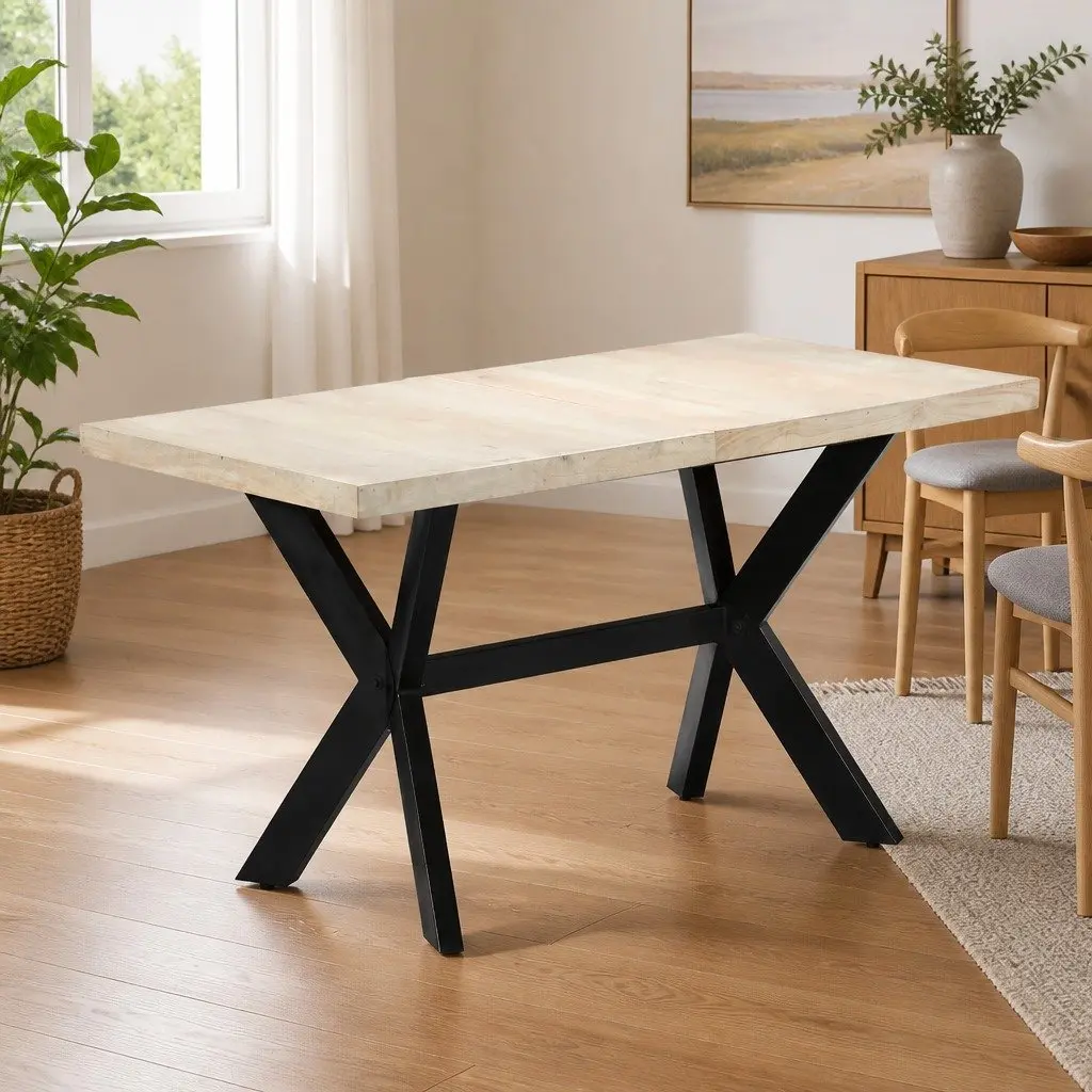 Solid Mango Wood Dining Table 140x70x75cm