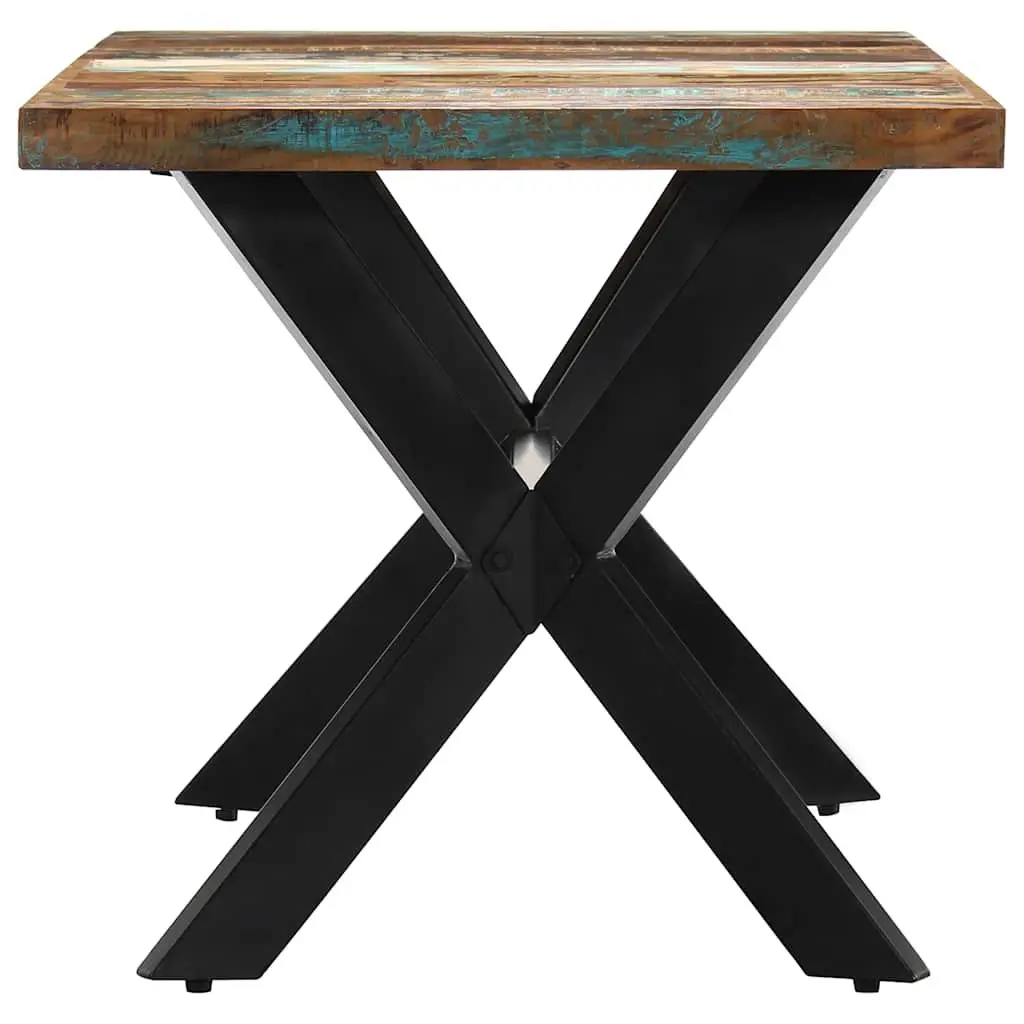 Dining Table Industrial Style 140x70x75 cm Solid Reclaimed Wood Steel Frame