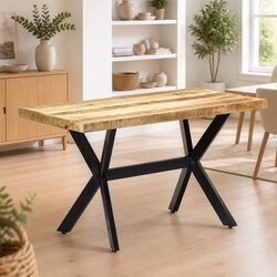 Solid Mango Wood Dining Table 120x60x75 cm