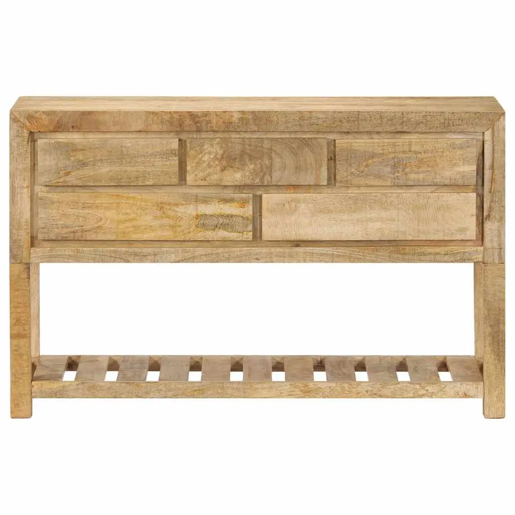 Sideboard Brown 120x30x75 cm Solid Mango Wood Storage Cabinet with 5 Drawers and 1 Shelf
