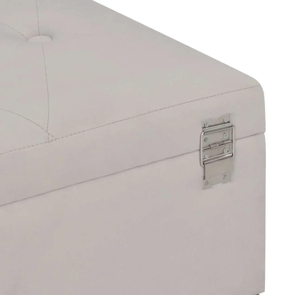 Grey Velvet Upholstered Storage Bench 105cm