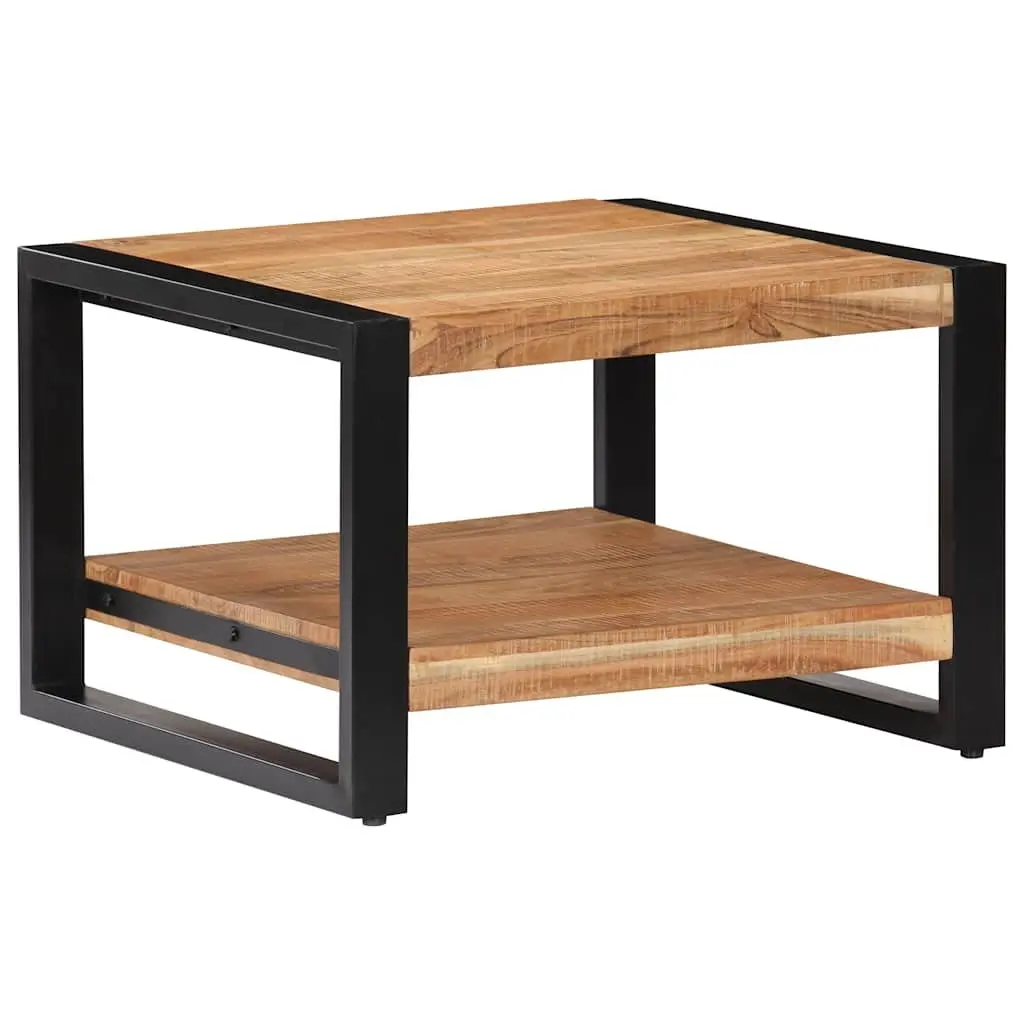 Coffee Table Retro 60x60x40 cm Brown Solid Acacia Wood Handmade