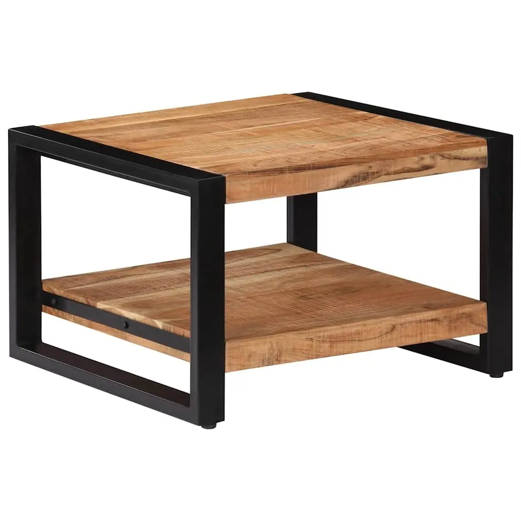 Coffee Table Retro 60x60x40 cm Brown Solid Acacia Wood Handmade