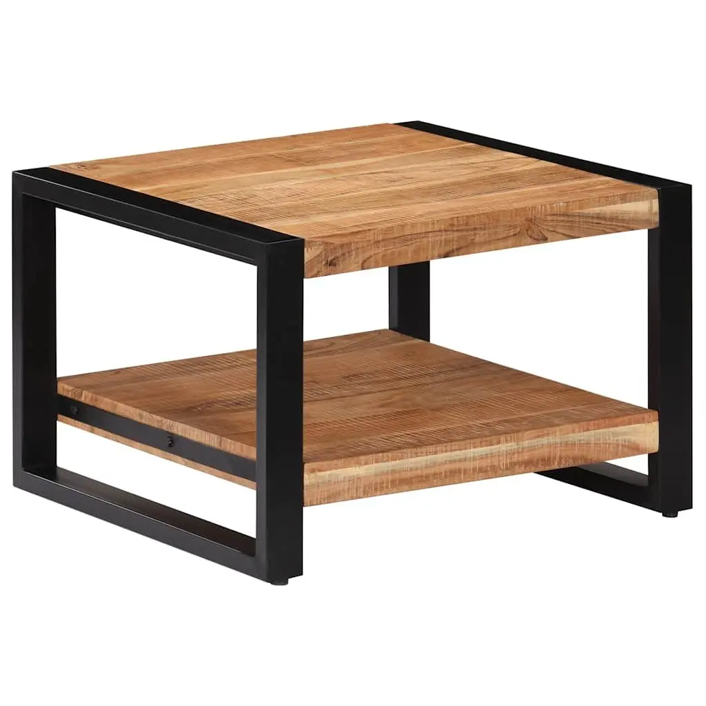 Coffee Table Retro 60x60x40 cm Brown Solid Acacia Wood Handmade