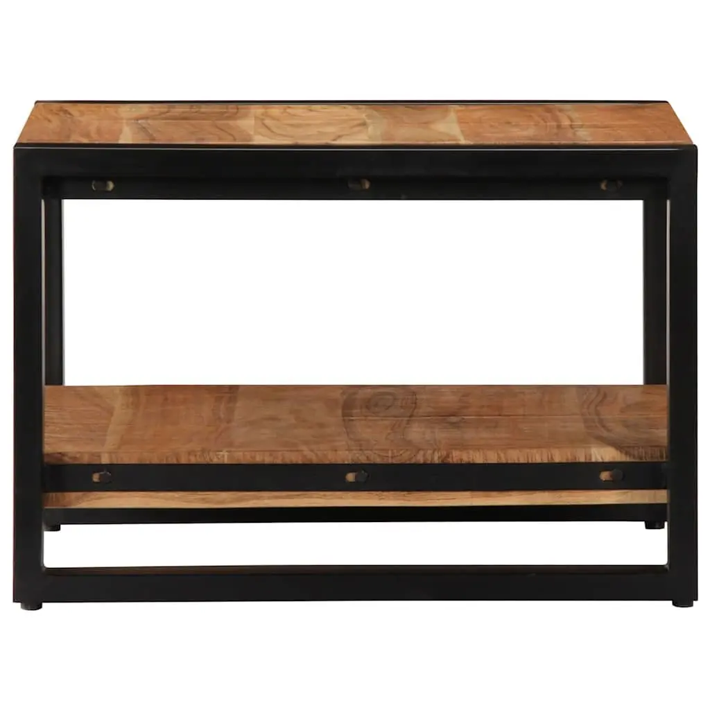 Coffee Table Retro 60x60x40 cm Brown Solid Acacia Wood Handmade
