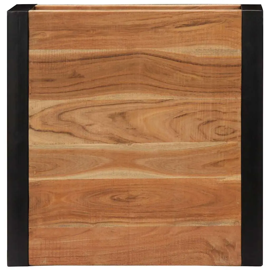 Coffee Table Retro 60x60x40 cm Brown Solid Acacia Wood Handmade