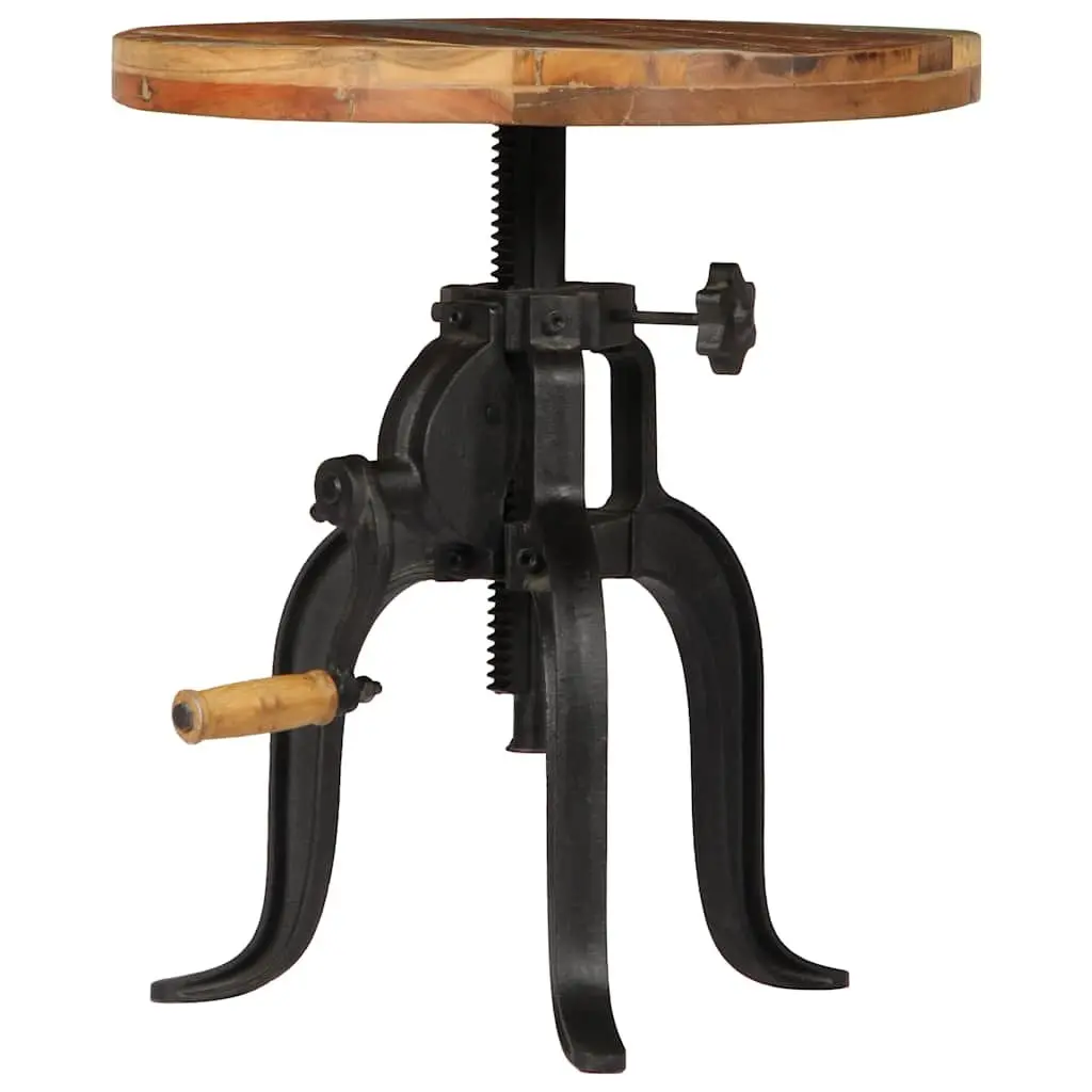 Reclaimed Wood Adjustable Side Table 45-62cm